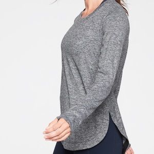 Athleta Uptempo Top in Heathered Gray